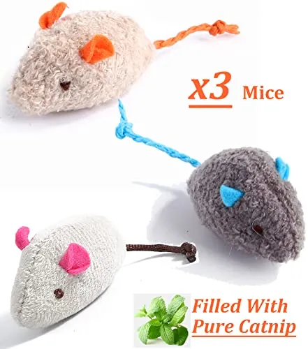 (12Pack) Catnip Toys, Silvervine Cat Toy, Cat Toys for Indoor Cats, Silvervine Sticks,Catnip Balls, Cat Nip Mice,Silver Vine Organic Chew Toys, Kitten Teething Toys,Interactive Plush Feather Kicker