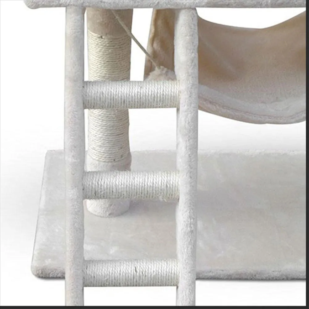 158cm Cat Tree | Scratching Post | Multi-Level Cat Tower | Beige