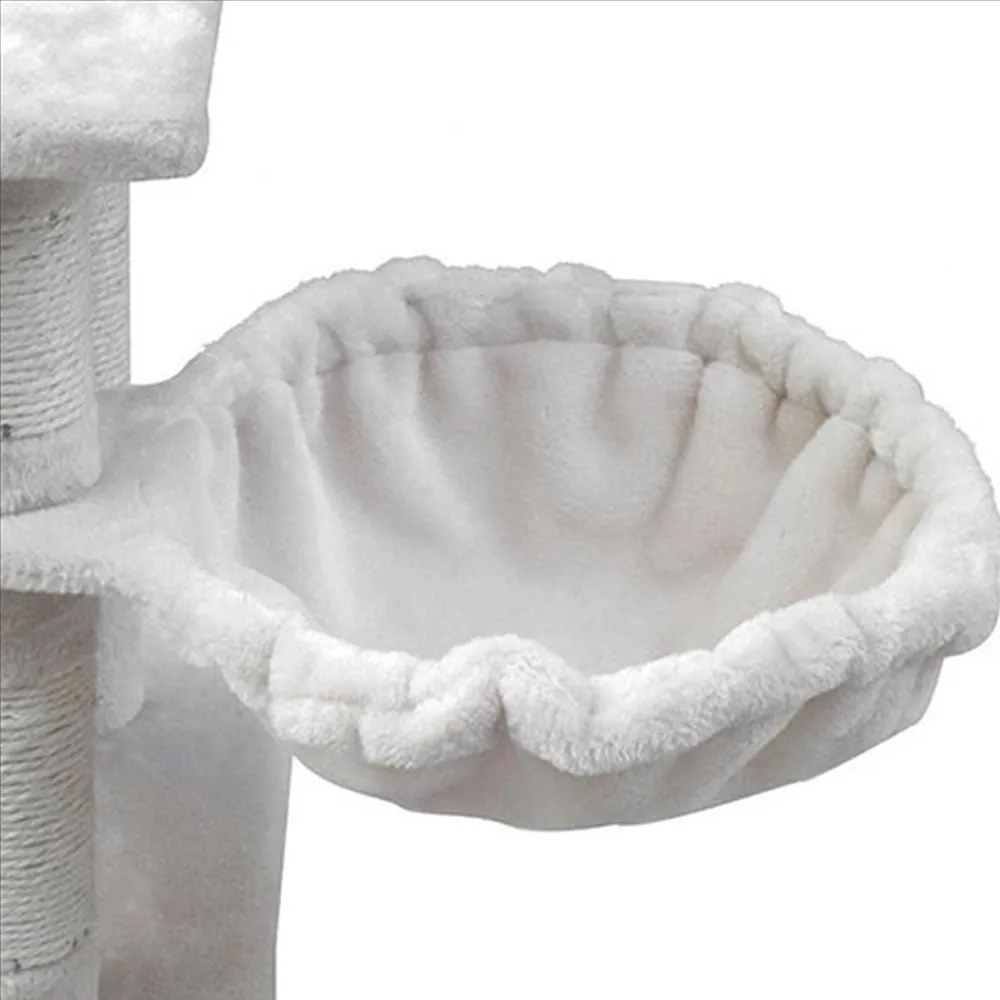 158cm Cat Tree | Scratching Post | Multi-Level Cat Tower | Beige