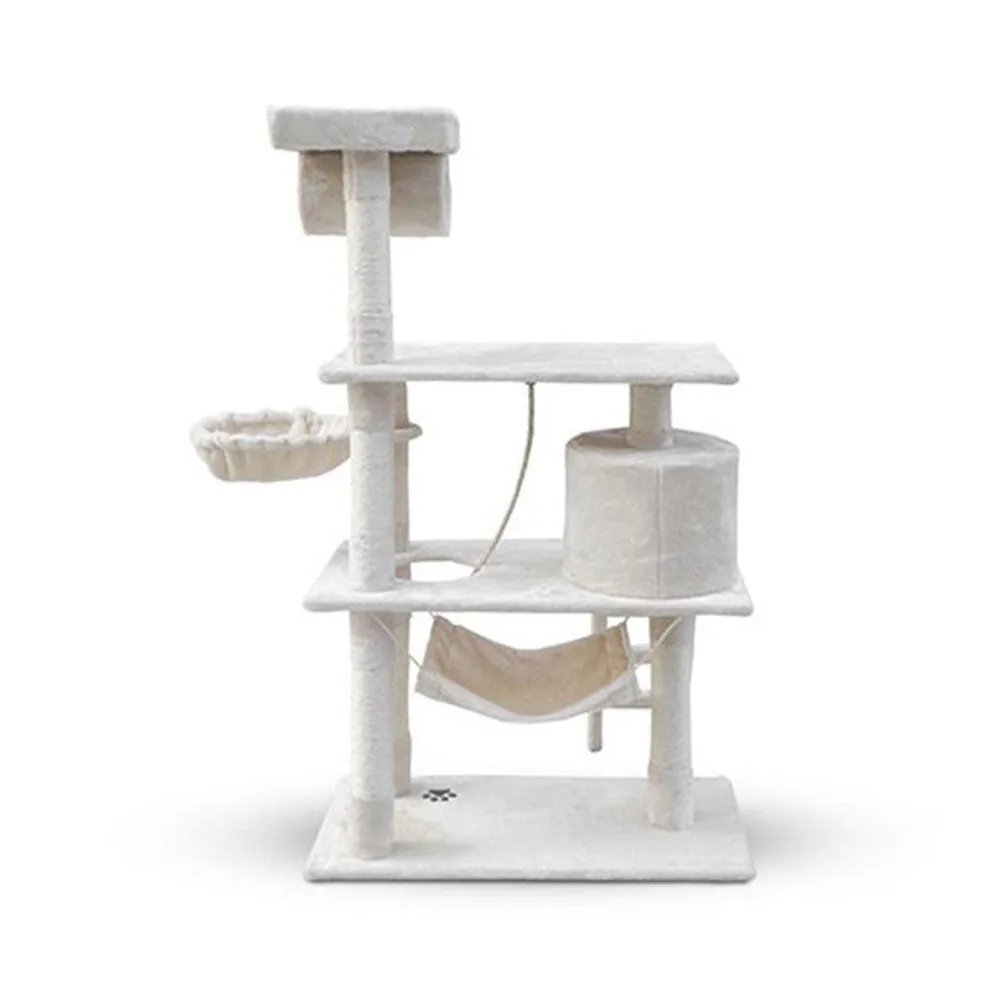 158cm Cat Tree | Scratching Post | Multi-Level Cat Tower | Beige