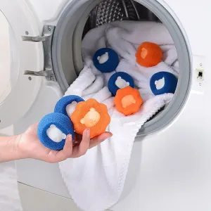 3Pcs Mix Colors Reusable Hair Remover for Washing Machine and Dryer - Laundry Ball Catcher for Clothing, Dog, Cat, Pet Lint Removal