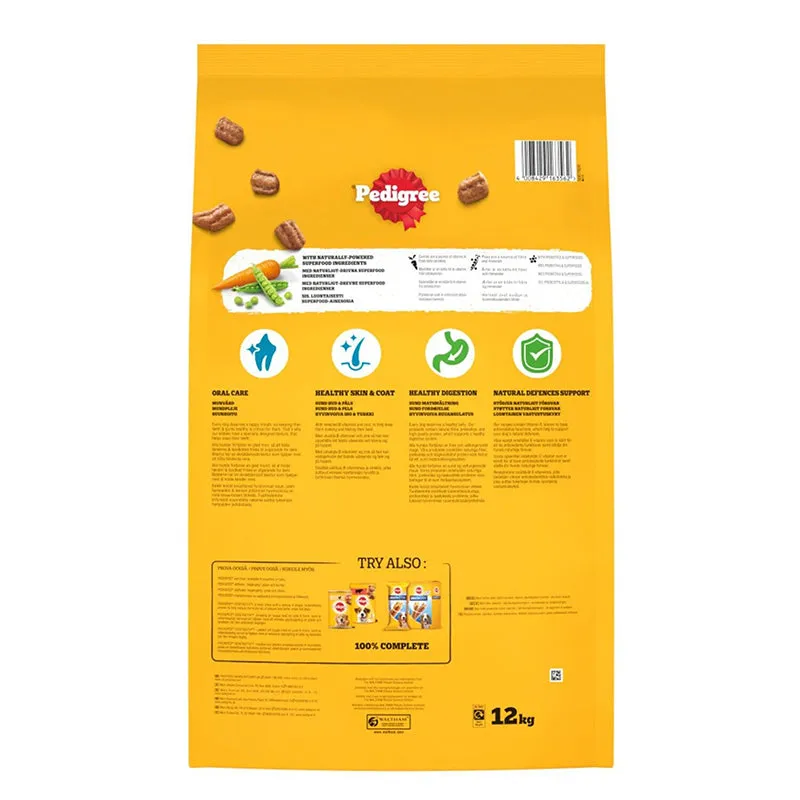 Adult Dry Dog Food With Poultry And Vegetables 12kg