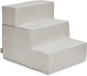 Best Pet Supplies Dog Stairs & Steps - Foam Steps for Small Dogs & Cats, Non-Slip Indoor Balanced Pet Step Support, Dog Ramp, No Assembly, Sand, Foldable 3-Step (16.5-inch Height)