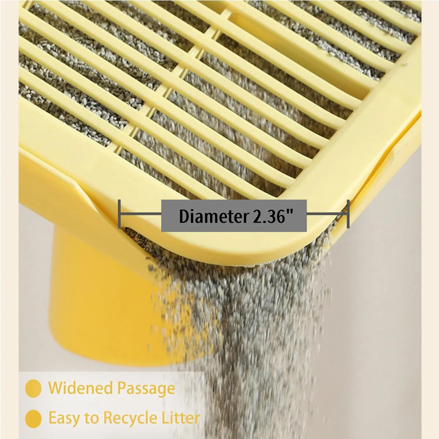 Cat Litter Mat Litter Trapping Mat,19.69"X15.95"X5.90" Litter Box Mat,Waterproof Cat Mats for Litter Large,Easy Clean,Non-Slip,Urine-Proof,Washable (Yellow)