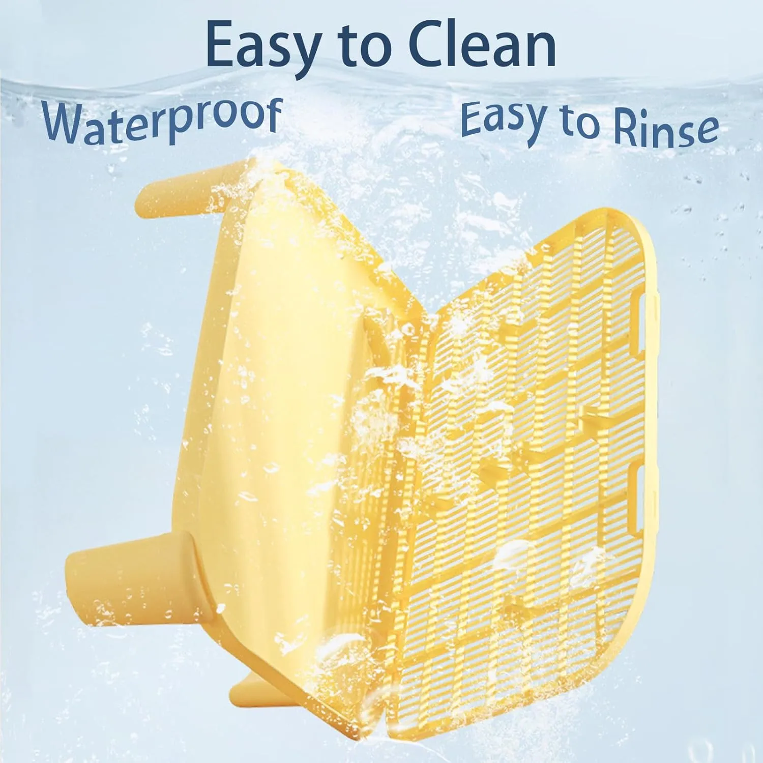 Cat Litter Mat Litter Trapping Mat,19.69"X15.95"X5.90" Litter Box Mat,Waterproof Cat Mats for Litter Large,Easy Clean,Non-Slip,Urine-Proof,Washable (Yellow)