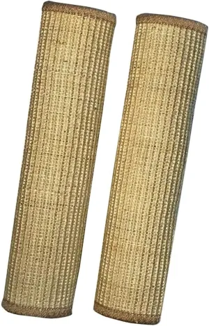 Cat Scratching Sisal Fabric Mat - 16x12 (Pack of 2) - Natural Scratcher Pad Velcro Furniture Carpets Sofas Couch Protector