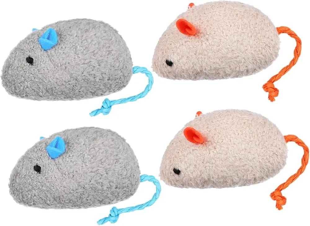 Cats Mouse Cat Toy Mice for Cats Portable Mouse Cat Toys Kitten Teething Toys Chew Toy Cat Mice Kitten Toy Plush Pet Cat Mouse