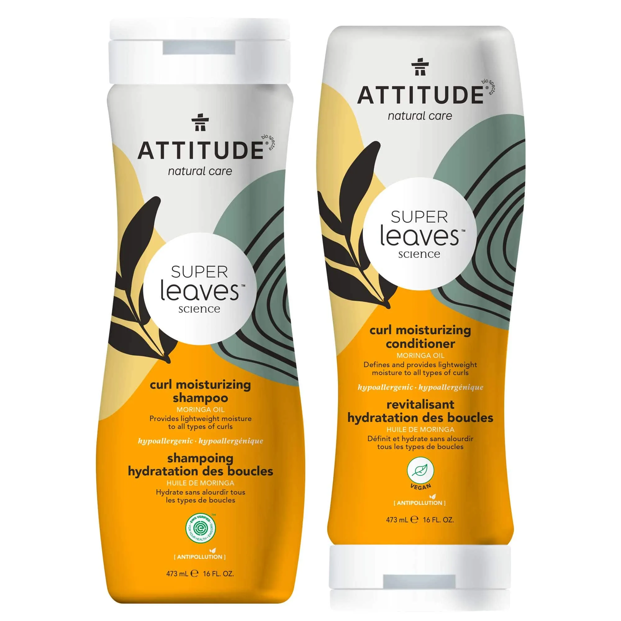 Curl Moisturizing Shampoo and Conditioner Duo : SUPER LEAVES™