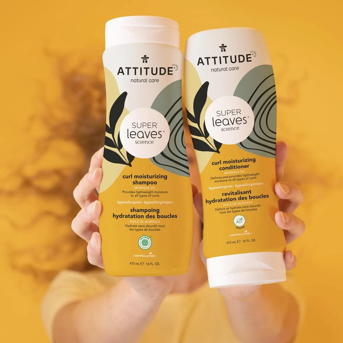 Curl Moisturizing Shampoo and Conditioner Duo : SUPER LEAVES™