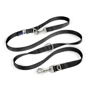 Curli Adjustable Nylon Dog Leash - Black - Medium