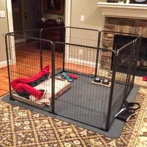 Dog Playpen Indoor Dog Pen Outdoor Dog Fence 8 Panels Puppy Pet Playpen with Doors for Large/Medium/Small Dogs (8 Panels,31 Inch