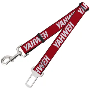 Dog Safety Seatbelt for Cars - YAHWEH Text Red/White