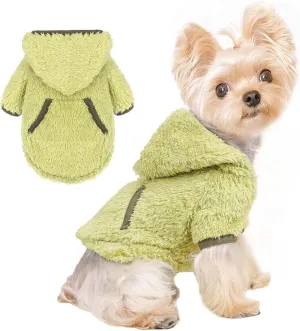 Dog Sweater Spring Dog Clothes for Small Dogs Boy Girl Pet Hoodies for Dogs Coats Dog Sweatshirt for Chihuahua Yorkie Cat Sweater Dog Costumes, Small, Green