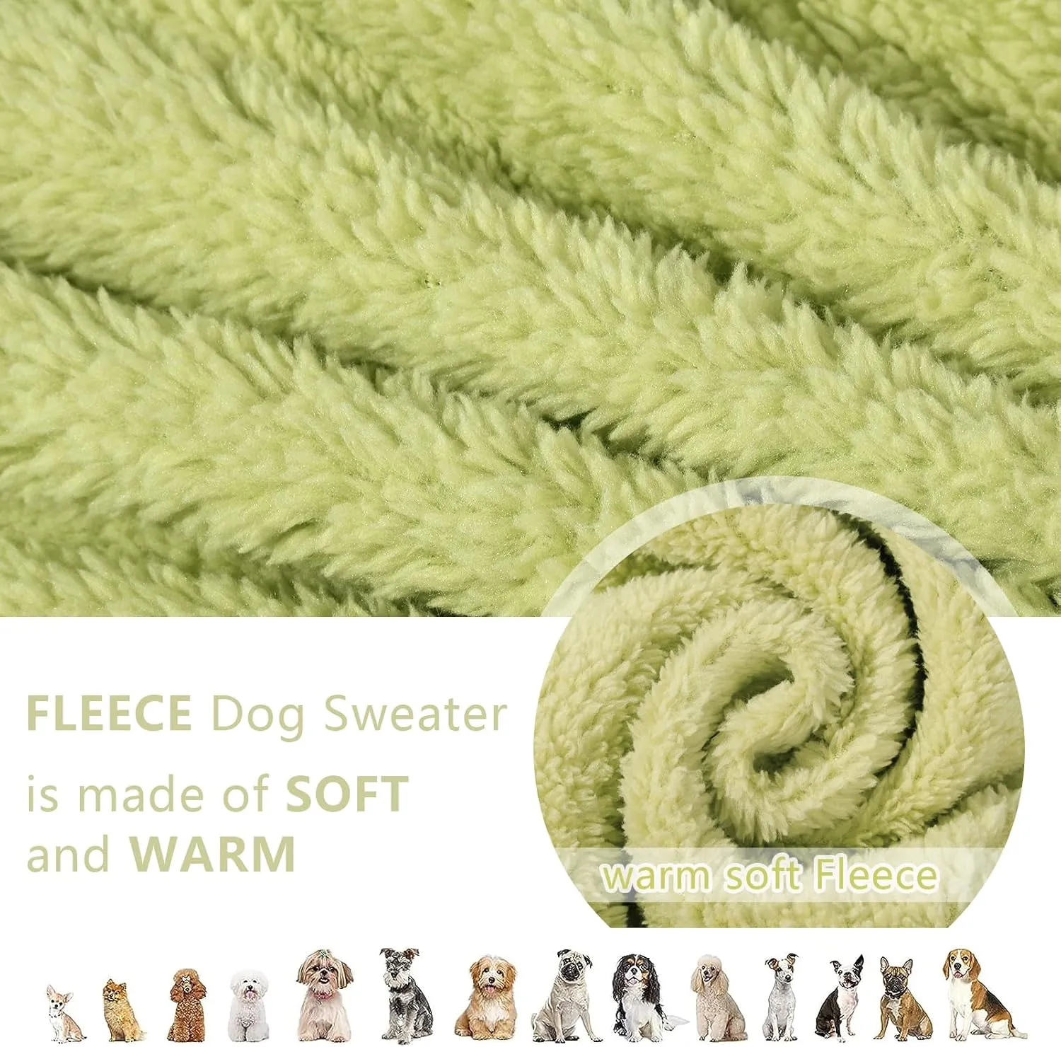 Dog Sweater Spring Dog Clothes for Small Dogs Boy Girl Pet Hoodies for Dogs Coats Dog Sweatshirt for Chihuahua Yorkie Cat Sweater Dog Costumes, Small, Green