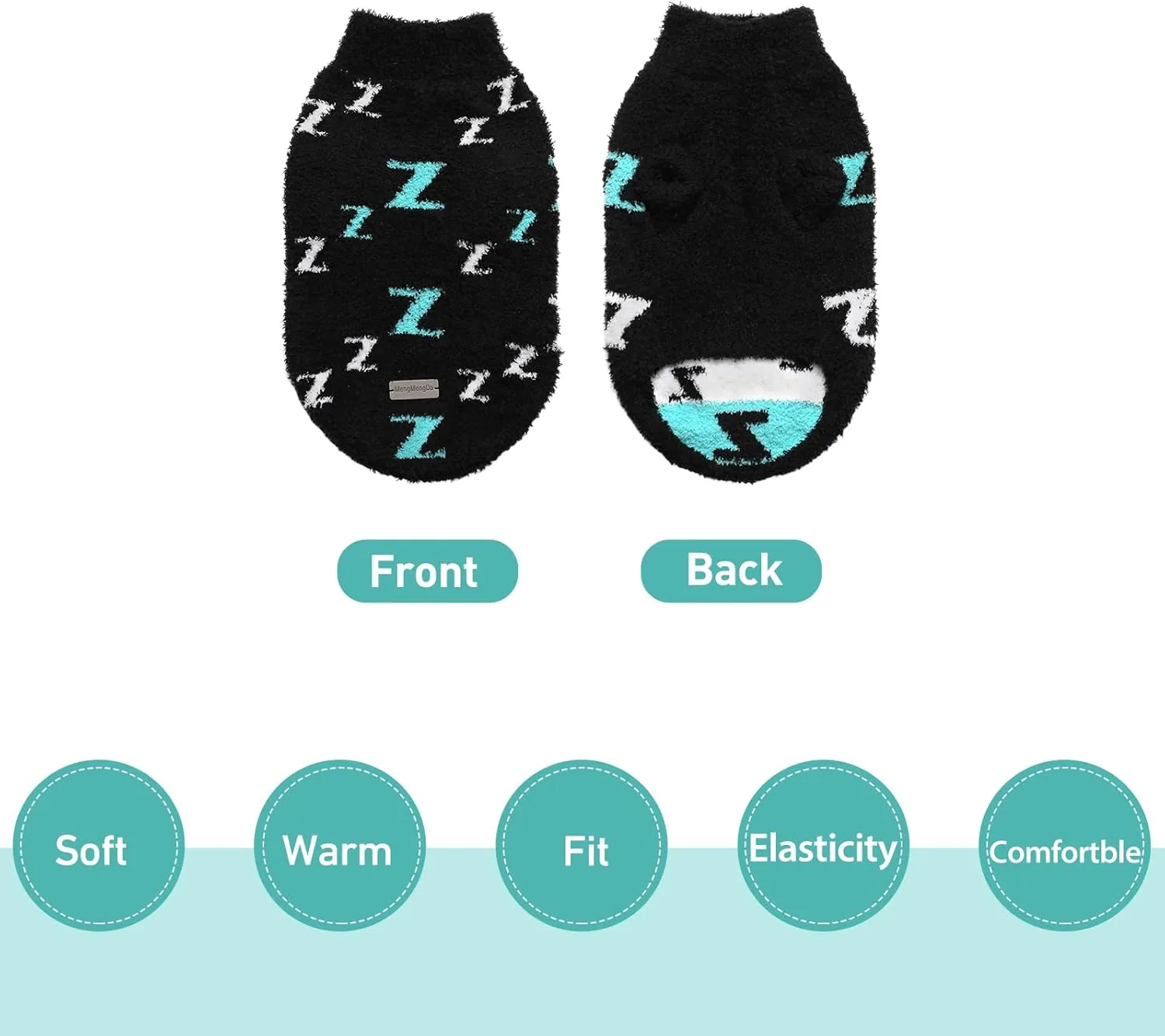 Dog Sweaters for Small Dogs Boy Girl Dog Pullover Sweater Dog Clothes Cold Weather Cable Knitwear Thick Warm Outfits for Medium Dogs (Black-M)