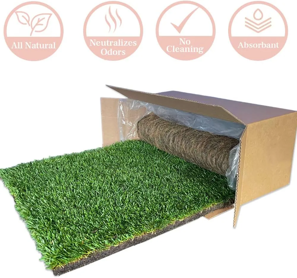 DoggieLawn XL - Real Grass Disposable Pet Potty - 48 x 24 Inches with Plastic Tray - Potty Training Pad for Dogs