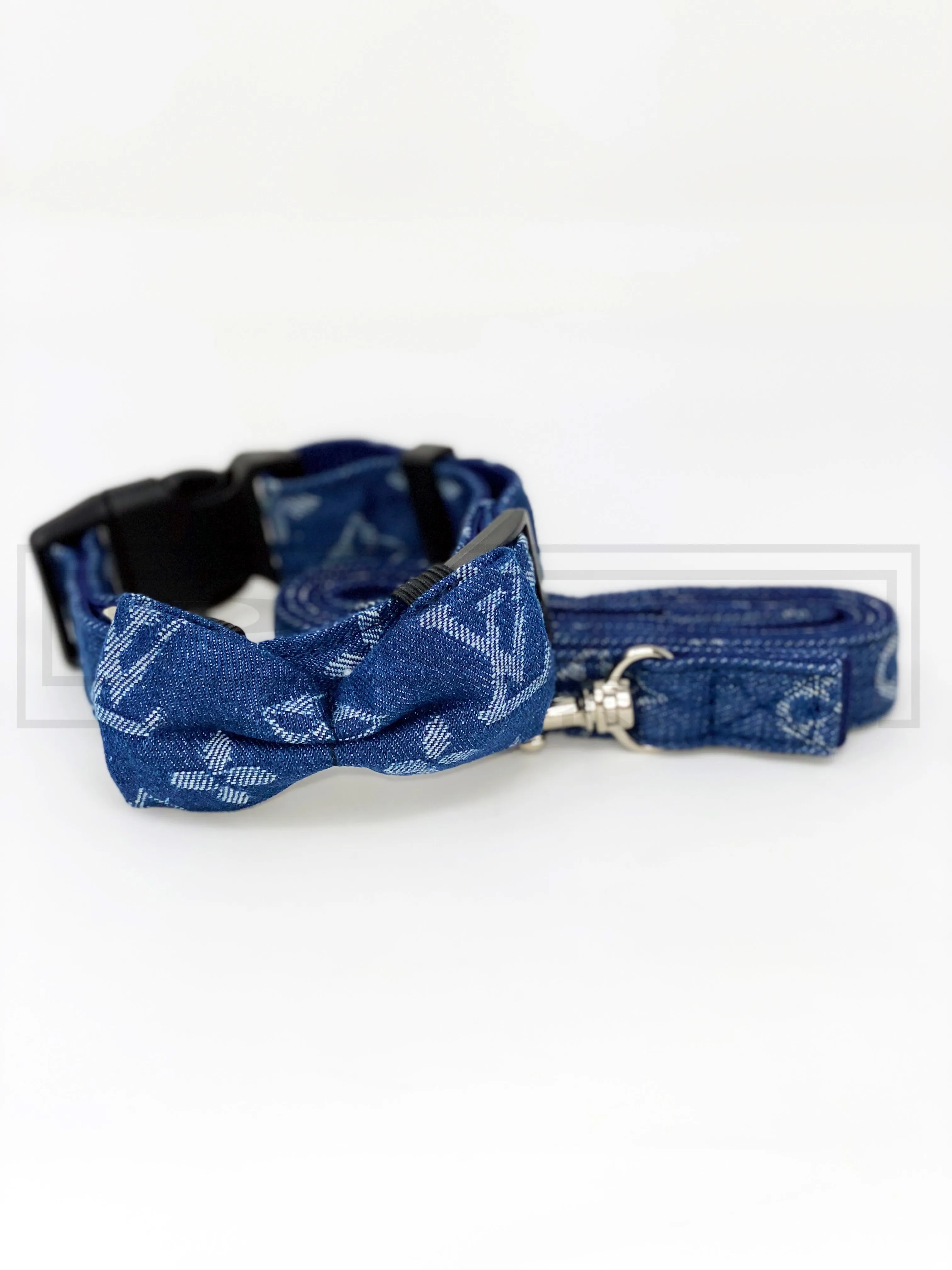 Ellie Blue Bowtie Collar and Leash