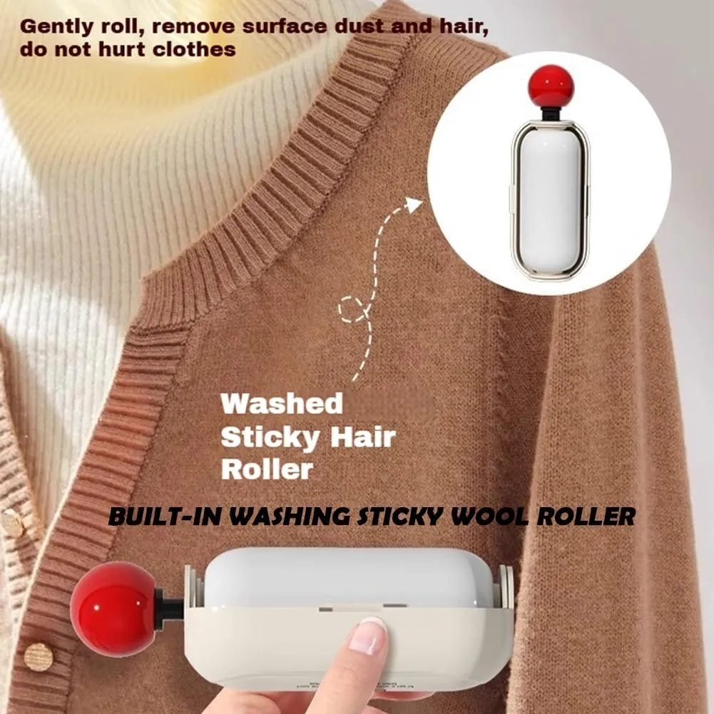 Enjoy Sticky Roller,Reusable Lint Roller,Mini Portable Scalable Adhesion Roller,Dustproo Washable Roller Ball,Cover Pet Hair Lint Roller,Reusable Compact Roller Lint Brush for Pocket Travel Essentials