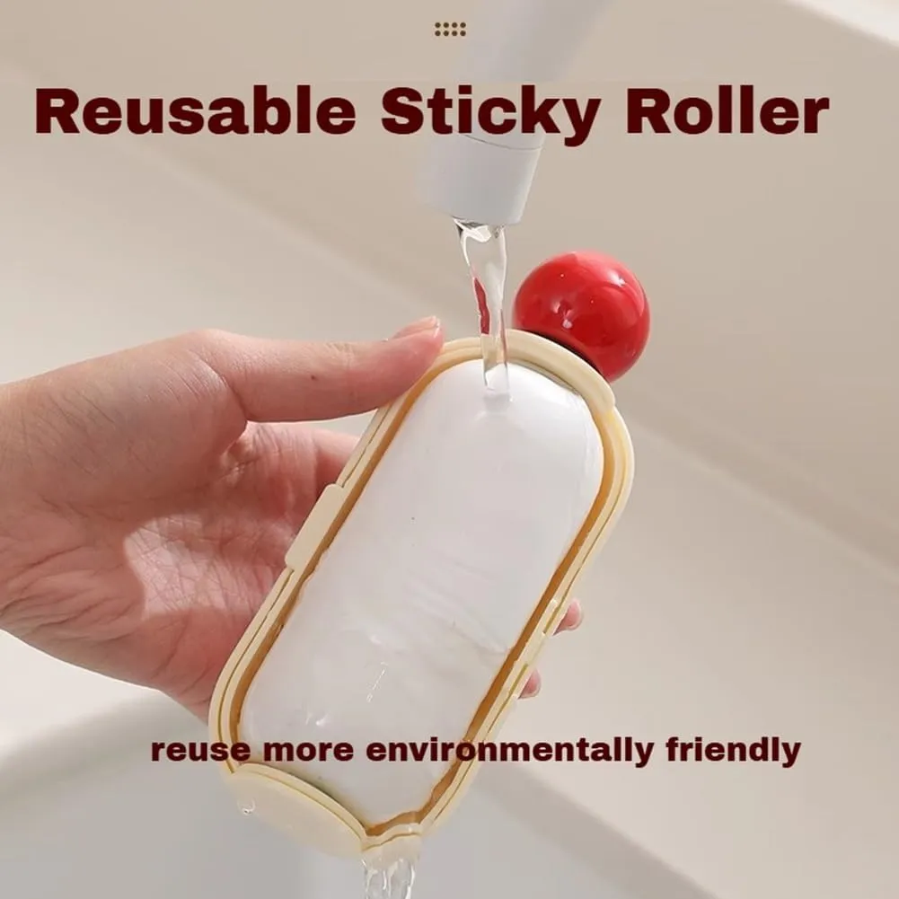 Enjoy Sticky Roller,Reusable Lint Roller,Mini Portable Scalable Adhesion Roller,Dustproo Washable Roller Ball,Cover Pet Hair Lint Roller,Reusable Compact Roller Lint Brush for Pocket Travel Essentials