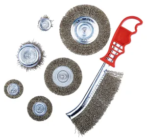 (F3610) 9Pc Wire Wheel Brush Set