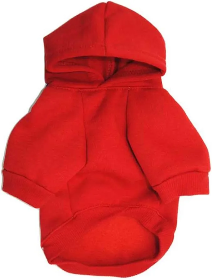 Fleece Dog Hoodies, Apparel,'FBI' Luminous Patterns Basic Hoodie Sweater, Cotton Jacket Coat for Small Dog & Medium Dog & Cat (S, Red)