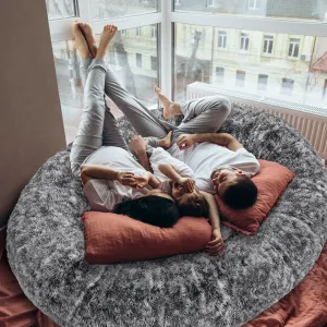 Fluffy Calming Portable Napping Mattress Sofa Bed - 1.8M Grey