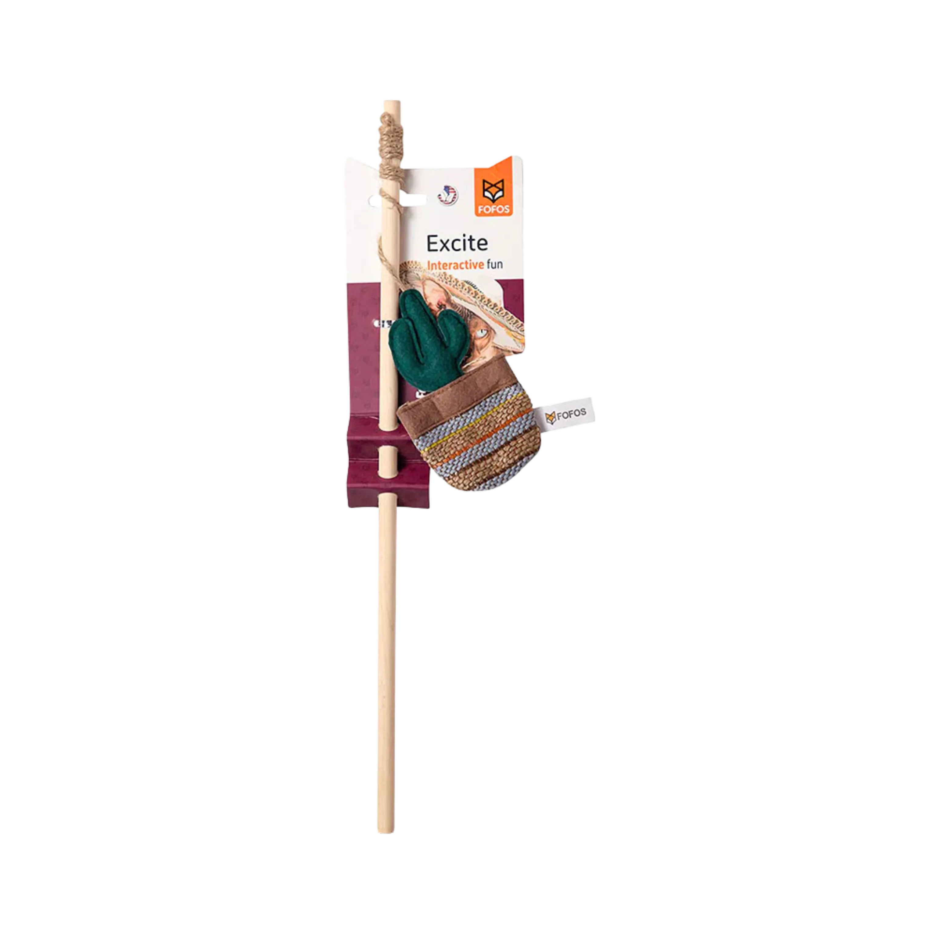 FOFOS CAT TOYS CACTUS WAND AUSTIN