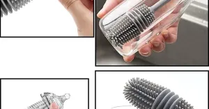 K Kudos Long Bottle Cleaning Brush for Washing Water Bottle, Narrow Neck Containers, Hydro Flask, Vacuum Sports Bottle