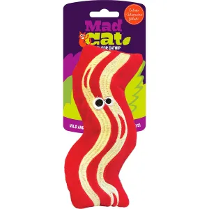 Mad Cat Big Bacon Kicker Catnip & Silvervine Cat Toy