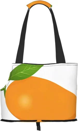 Mango Printed Foldable Pet Bag - Portable Puppy Cat Travel Handbag Tote,Pet Carrier Backpacks., Black