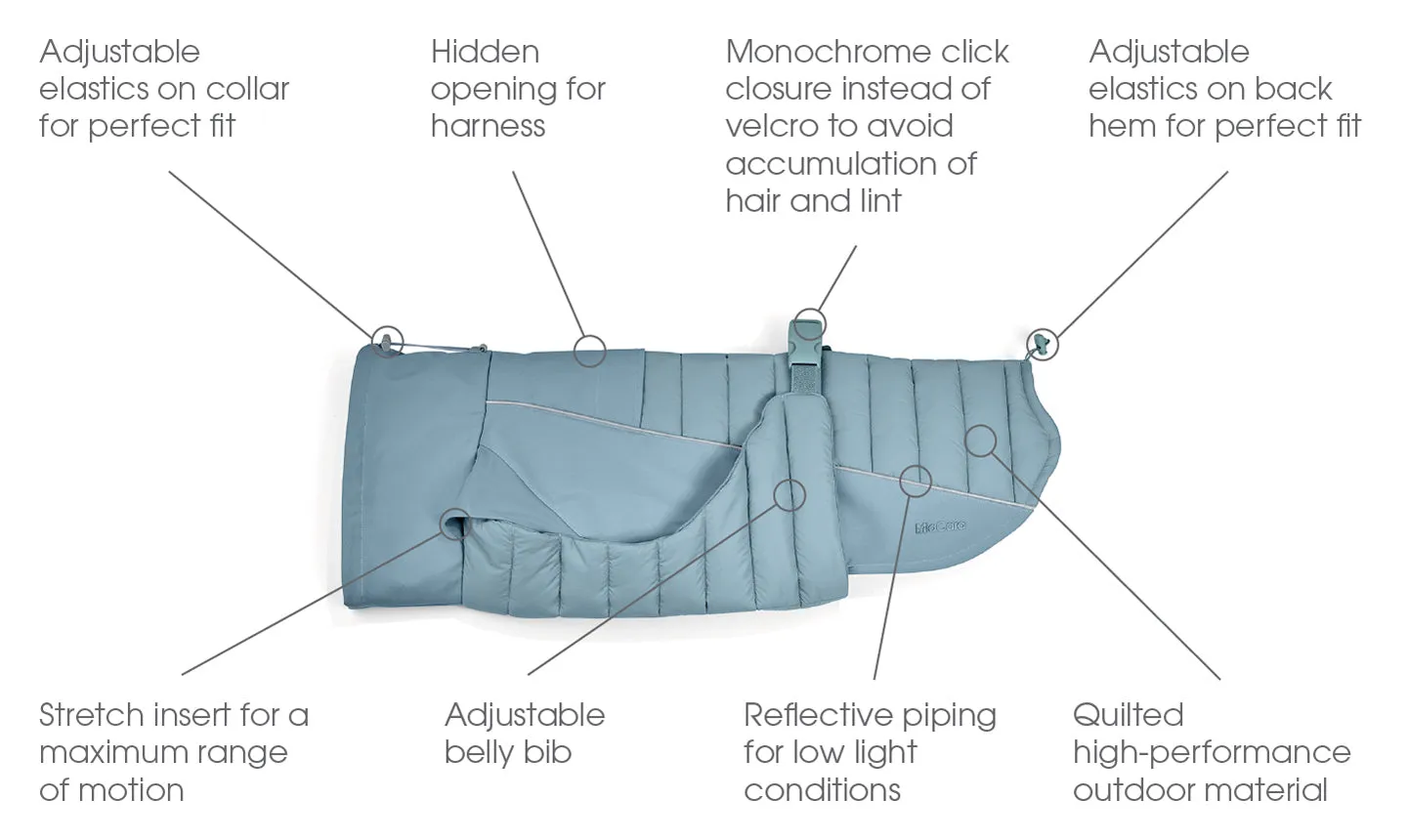 Miacara Stefano Winter Dog Coat - Slate