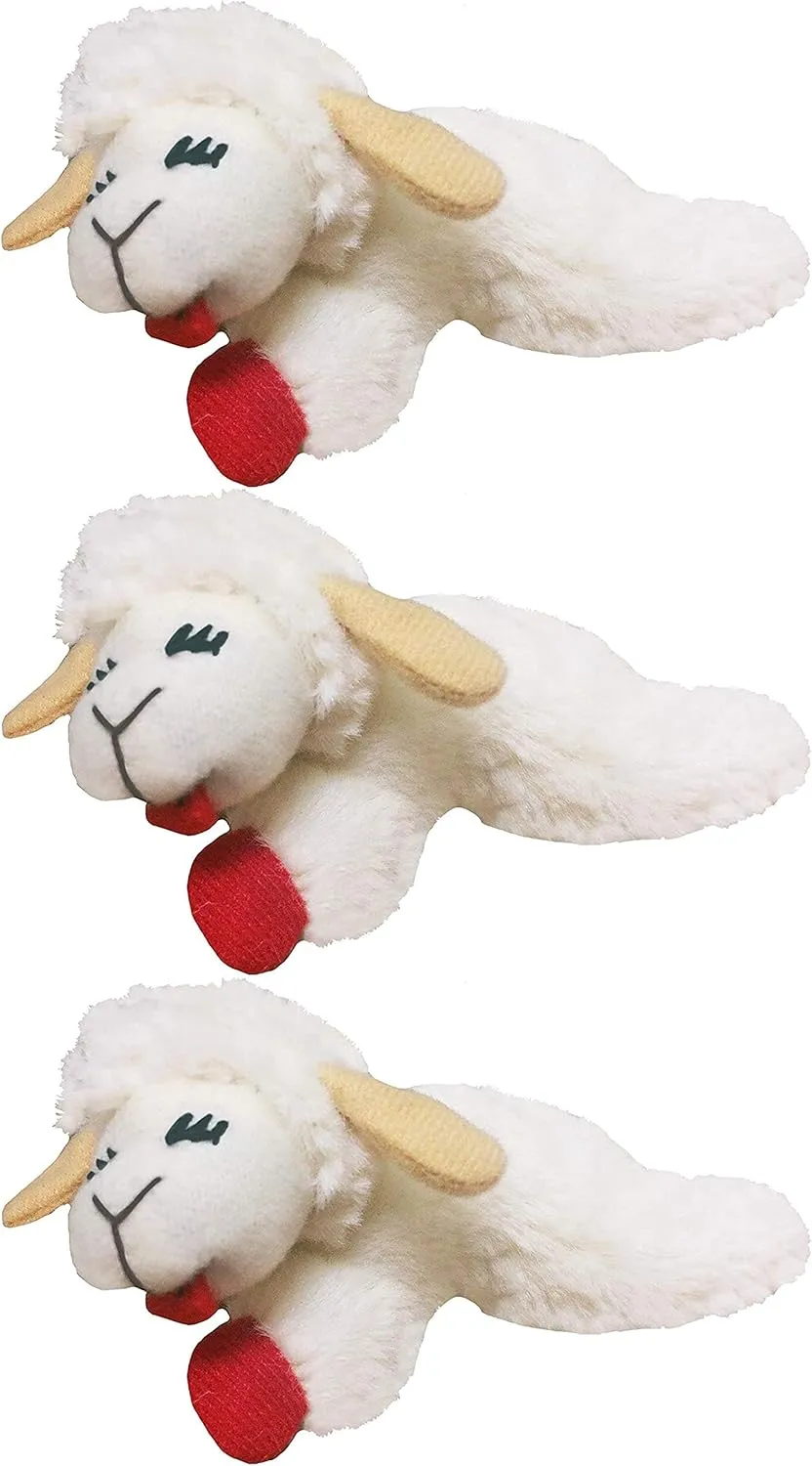 Multipet Lamb Chop Cat Toy (Small (Pack of 3))