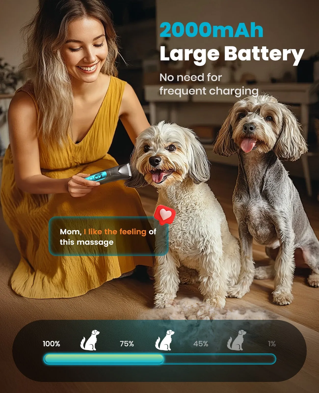 Oneisall Cordless Multi-Functional Dog Clipper