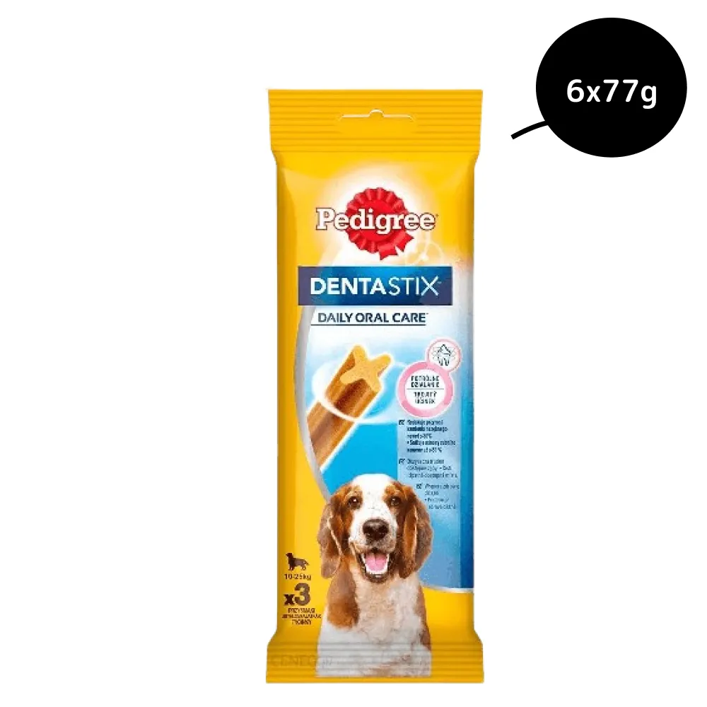 Pedigree Dentastix Oral Care for Adult (Medium Breed of 10 to 25 kg) Dog Treats (77g)
