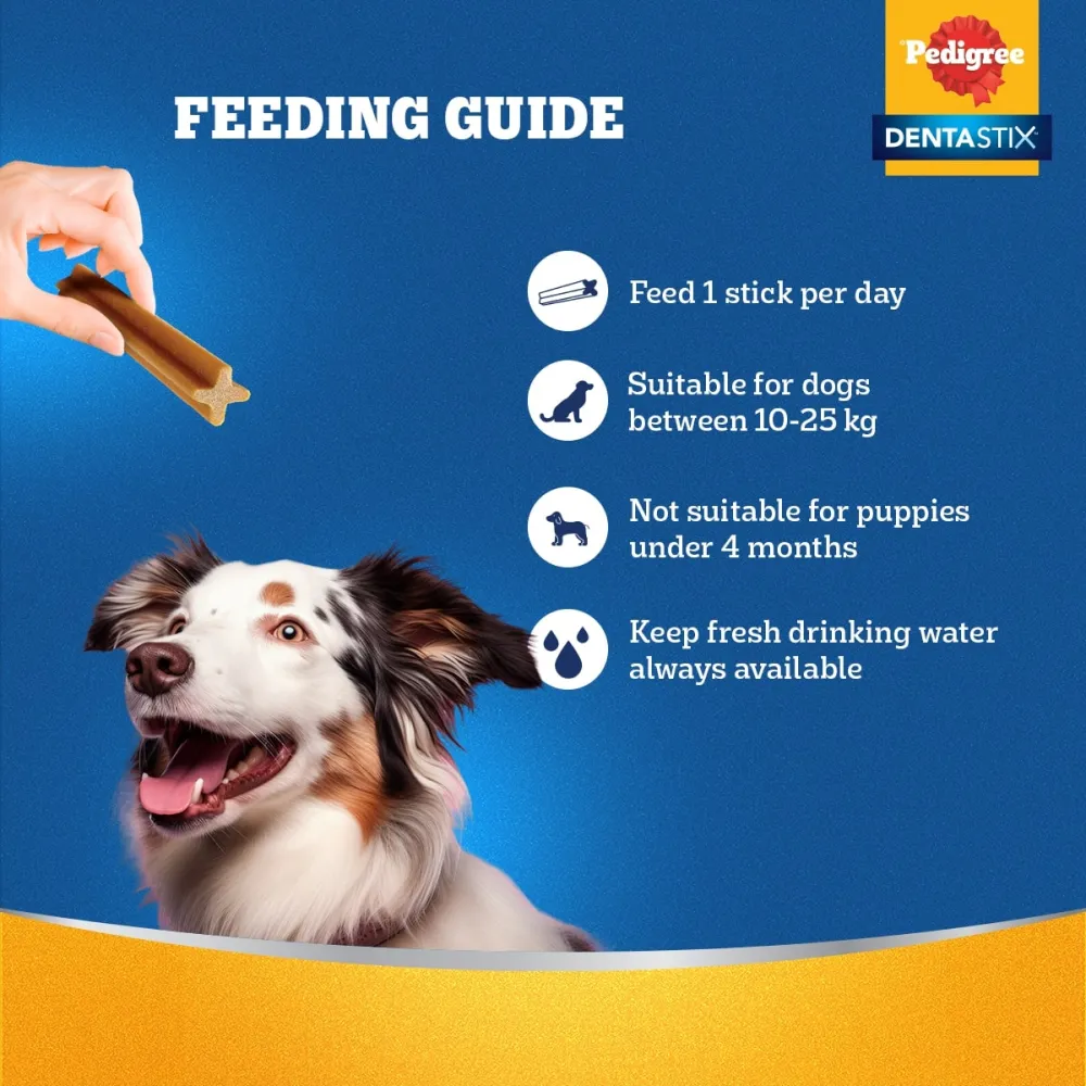 Pedigree Dentastix Oral Care for Adult (Medium Breed of 10 to 25 kg) Dog Treats (77g)