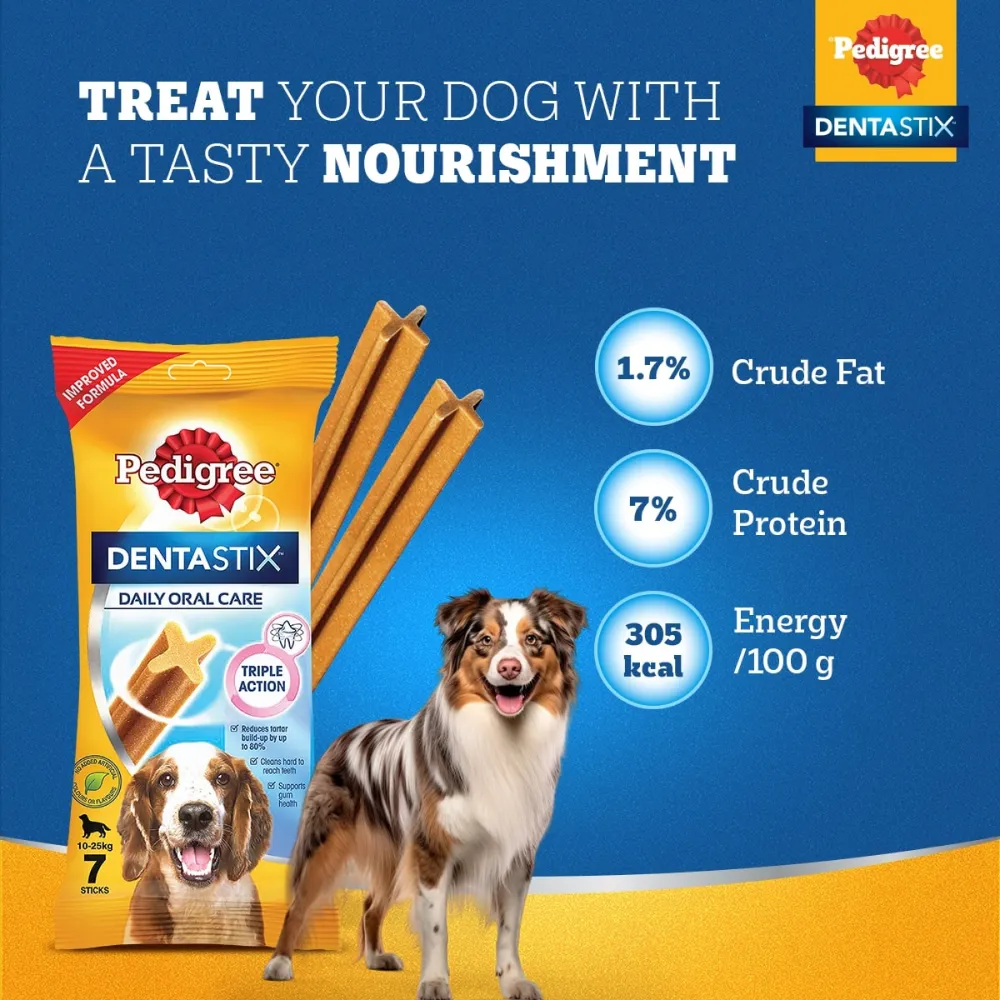 Pedigree Dentastix Oral Care for Adult (Medium Breed of 10 to 25 kg) Dog Treats (77g)