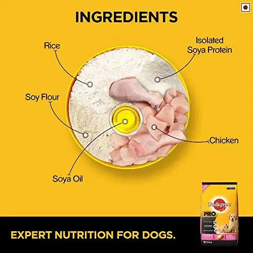 Pedigree PRO Expert Nutrition Large Breed Puppy (3-18 Months), Dry Dog Food, 10kg Pack Flavour : chicken