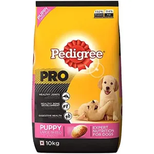 Pedigree PRO Puppy Large Breed (3-18 Months), Dry Dog Food, (20KG, Brown)