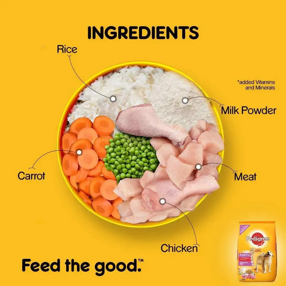 Pedigree Puppy Dry Dog Food Food, Chicken & Milk, 20 kg