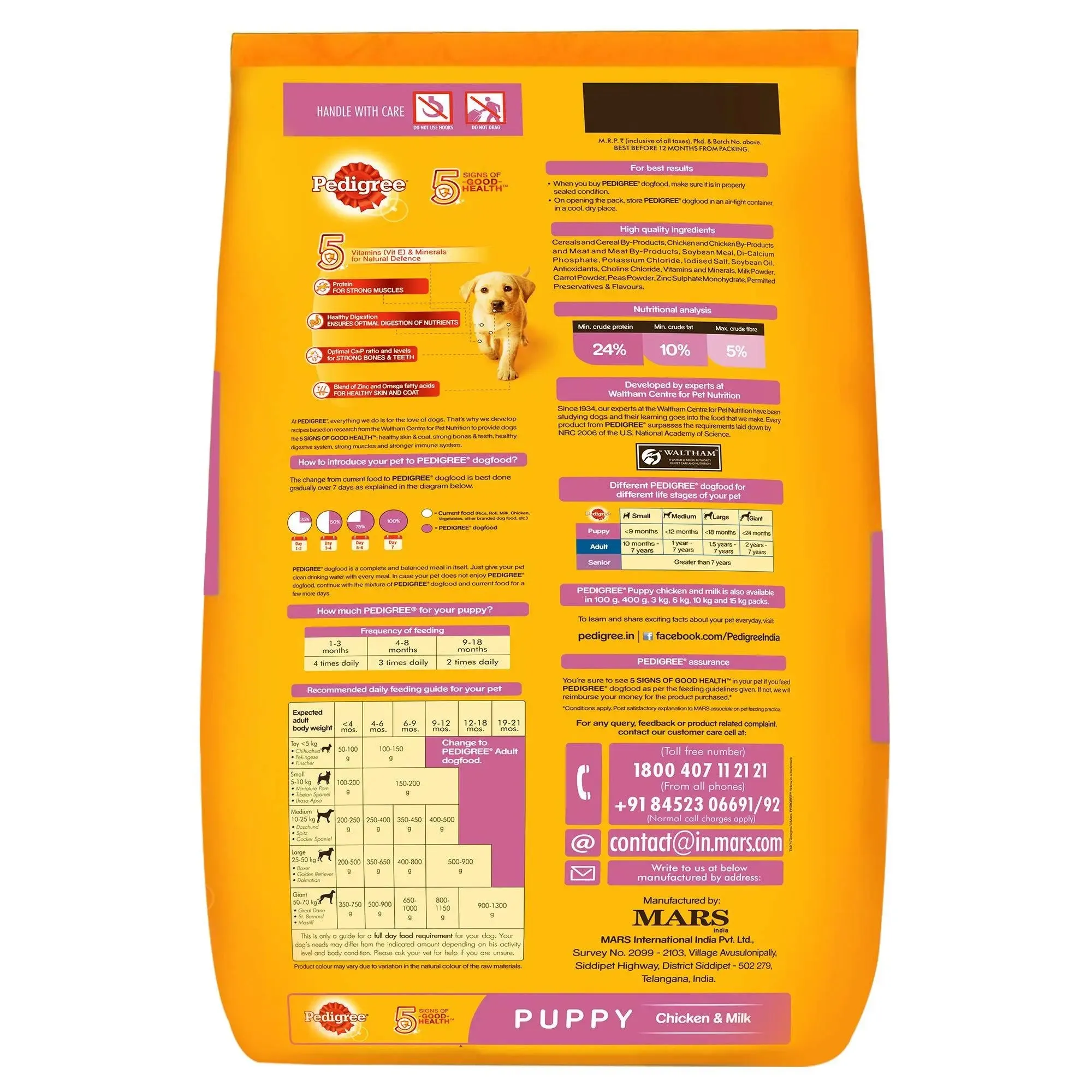Pedigree Puppy Dry Dog Food Food, Chicken & Milk, 20 kg