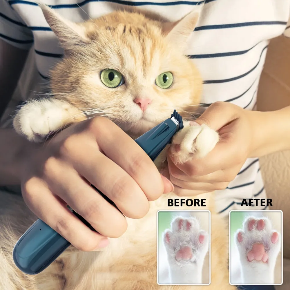 Pet Grooming Kit Dog Cat Hair Trimmer USB Rechargeable Pets Clippers Machine Scissor Nail Grinding Hair