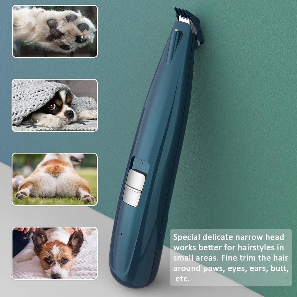 Pet Grooming Kit Dog Cat Hair Trimmer USB Rechargeable Pets Clippers Machine Scissor Nail Grinding Hair