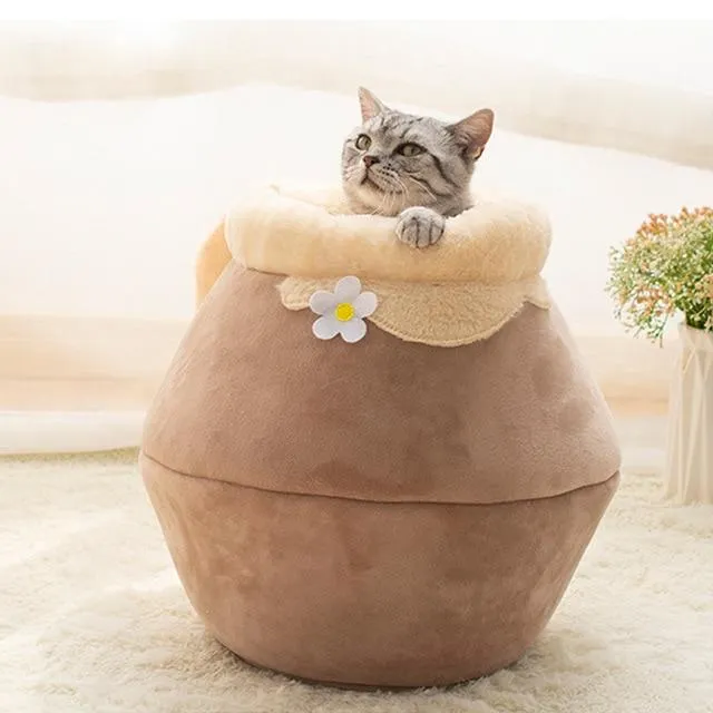 Plush Cat Bed Cave Sleeping