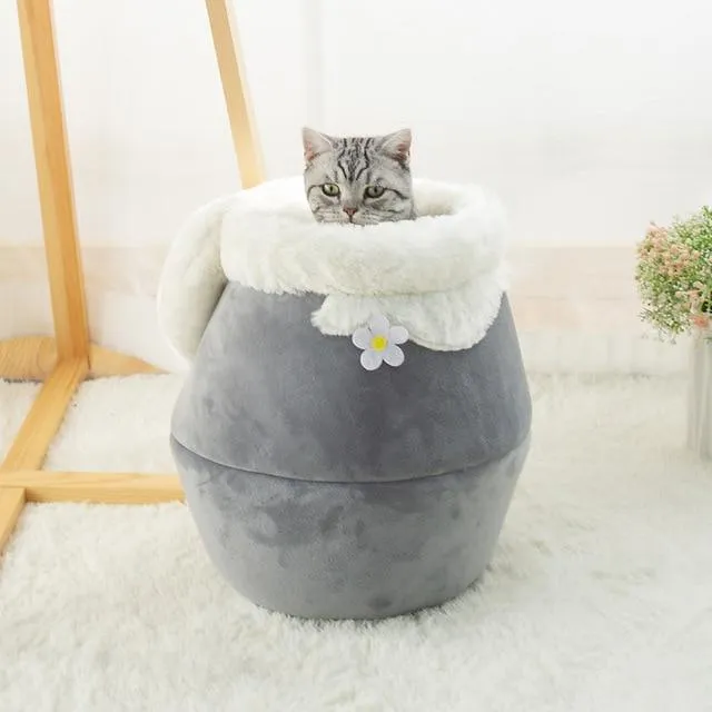 Plush Cat Bed Cave Sleeping