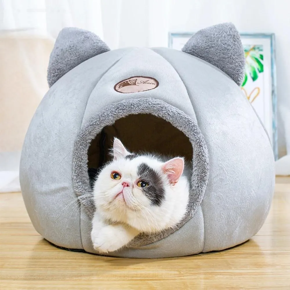 Plush Cat Bed Cave Sleeping