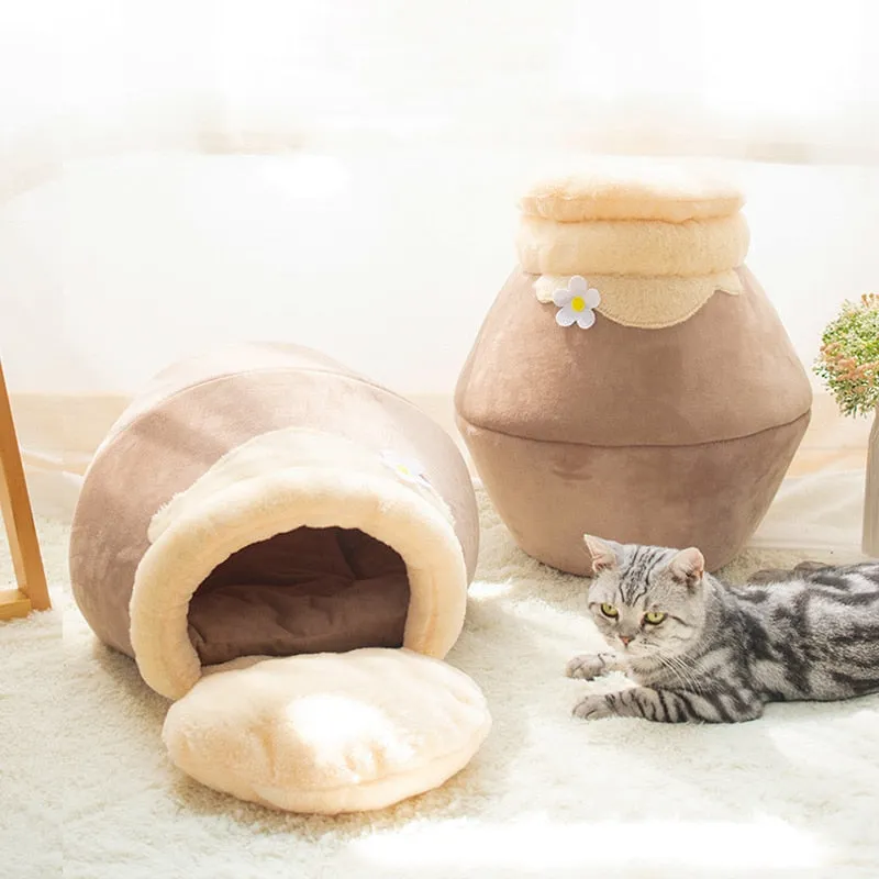 Plush Cat Bed Cave Sleeping