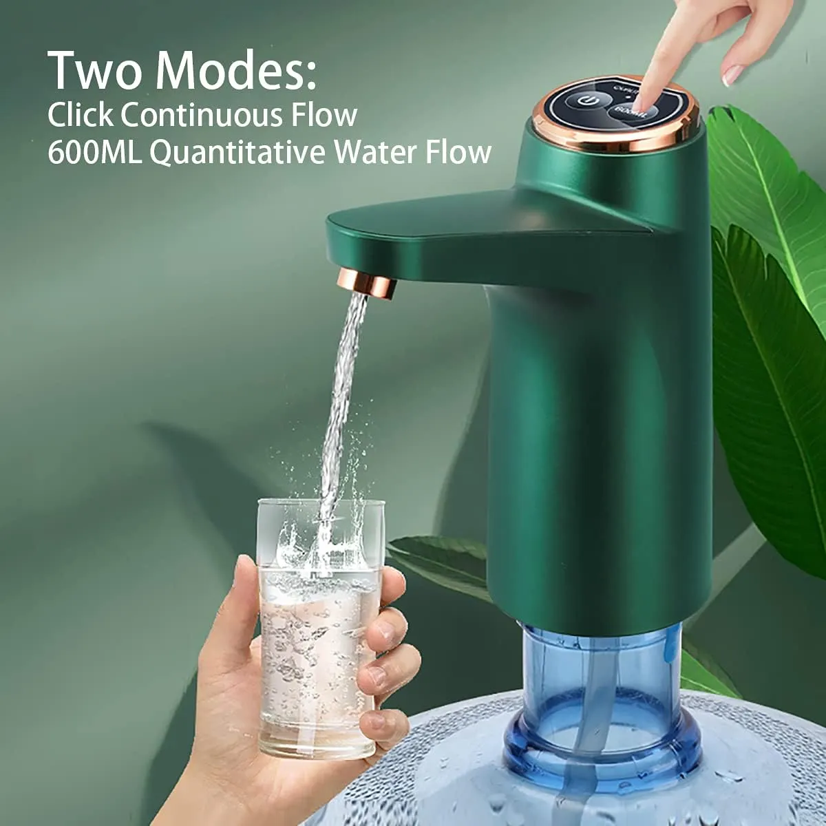 Portable Water Dispenser for 5 Gallon Food Grade Silicone Tube Will not Rust Water DispenserUSB Charging Water Bottle Pump Easy to use