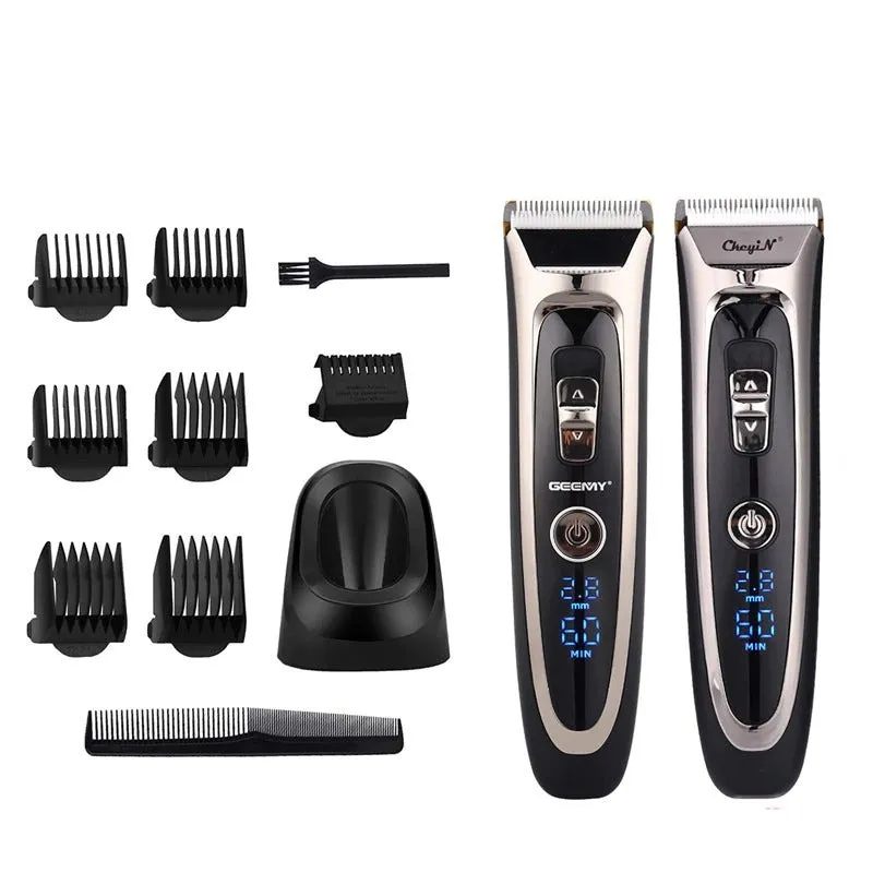 Professional Digital Hair Trimmer Rechargeable Electric Hair Cordless Clipper