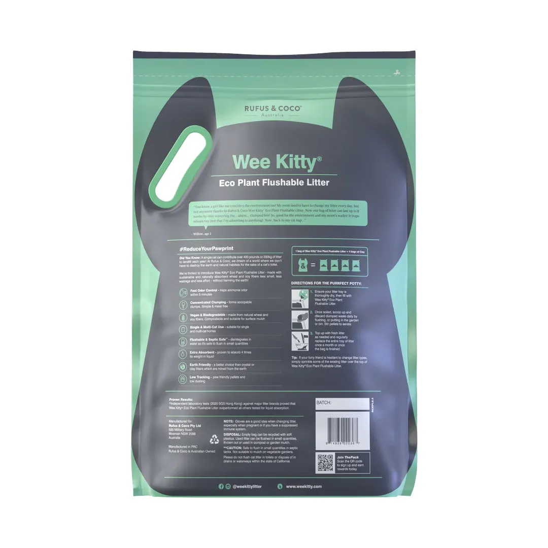Rufus & Coco Wee Kitty Eco Plant Clumping Tofu Cat Litter