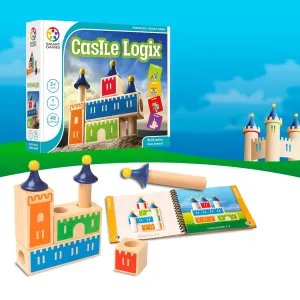 SMART Games Castle Logix Wooden Cognitive Skill-Building Puzzle 48 Playful Challenges Ages 3 